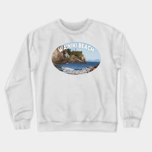 Waikiki Beach Washington Cape Disappointment Crewneck Sweatshirt